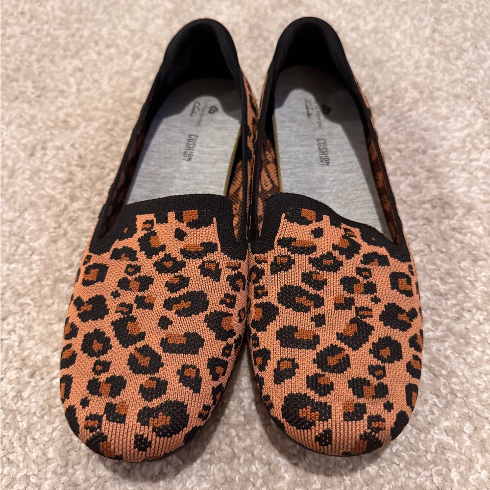Clarks Leopard Print Classic Flats